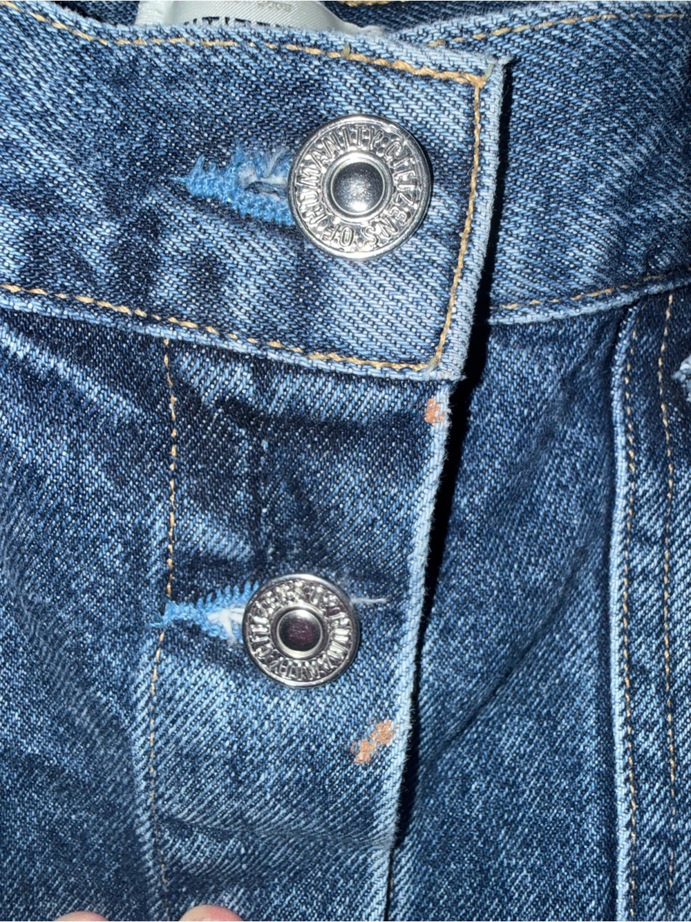 Citizens of Humanity Anouk Denim Button Down midi Skirt - Picture 5 of 13